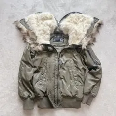 DIESEL ディーゼル　N2B N2-B フライトジャケット　オリーブ　ファー