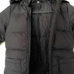 無印良品　ブラックダウンコート ジップアップ　サイズ90