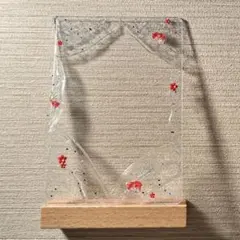 デコケース　B7 ホイップデコ　金魚　水色　ラメ　青　浴衣