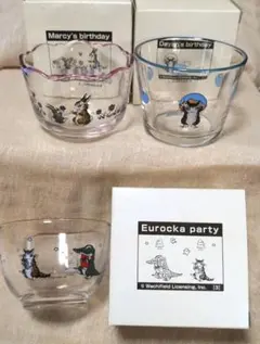 わちふぃーるど ダヤン ガラスボウル3種セット 非売品 販促品