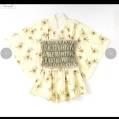 バースデイ　ママラク　ひまわり　浴衣 110cm