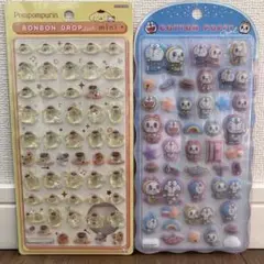 ボンボンドロップシール　ポムポムプリン　ミニ　コットンパフィ　ドラえもん　①