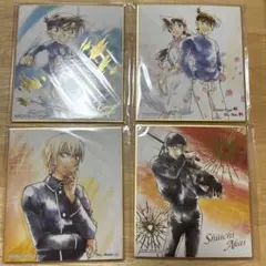 金箔押しレアあり　名探偵コナン 色紙ART 4　4種セット