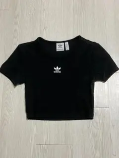adidas　美品　ブラック　クロップド丈　ベビーT　ピチT　平成ギャル　y2kのサムネイル