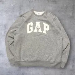 GAP メンズスウェット トレーナー アーチロゴ L グレー 90s ストリート