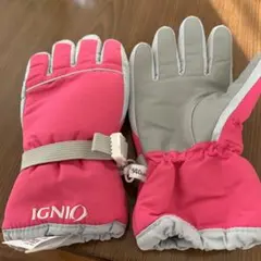子供用スキーグローブIGNIO ピンク 5本指グローブ 140cm