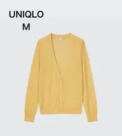 UNIQLO ユニクロ　M ライトＶネックカーディガン（長袖）イエロー 春夏