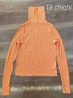 Te chichi ビタミンカラー タートネック　サムホール付き レーヨン素材