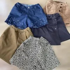 130 女児　キュロットまとめ売り　冬物　KP、メゾピアノ入り