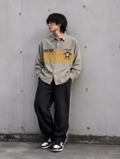 PIASPORTS ‼️ キャラ刺繍 長袖シャツ L 日本製 ヴィンテージ 古着のサムネイル