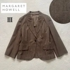 ♀2023春夏◆マーガレットハウエル 麻リネンテーラードジャケット２Ｍベージュ ルック】「マーガレット・ハウエル」2023年春夏コレクション