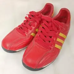美品 adidas アディダス 赤 スニーカー 23.0cm　希少カラー