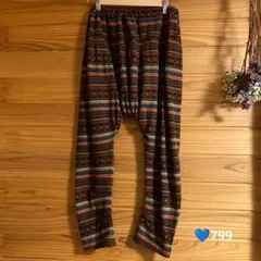 ネイティブ柄 サルエルパンツ