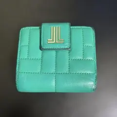 タイムセール❗️ランバンオンブルー　ベルシー　コンパクト財布 グリーン　付属品あり