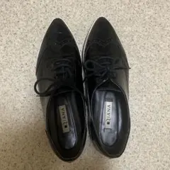 【美品】DIANA 本革エナメル レースアップシューズ/23.5㎝相当