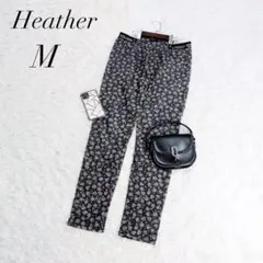ヘザー/スキニーパンツ/総柄/花柄/コットン/Mサイズ/ストレッチ