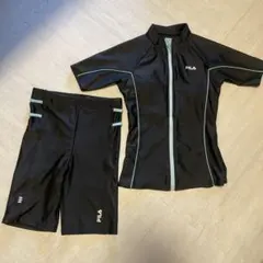 FILA ブラックラッシュガード 上下セット 水着 S
