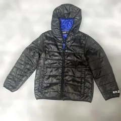 R/H 黒のフード付きダウンコート 130センチ　キッズ　可愛い