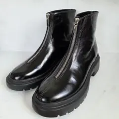 BARNEYS NEWYORK フロントジップ ブーツ ブラック 24 新品のサムネイル