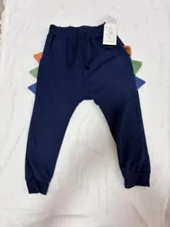 新品 恐竜デザイン ロングパンツ ネイビー 100cmのサムネイル