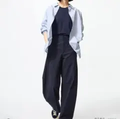 【ユニクロ】ジャージーバレルレッグパンツ　Sサイズ