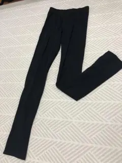 ブラックリブ編み　レギンス　スリット　ユニクロ　M