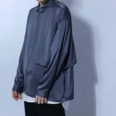 【HARE】（ハレ）　サテンフラシシャツ