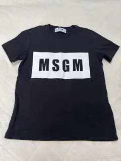 MSGM Tシャツ ブラック ロゴプリント 半袖