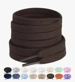新品未使用✨ダークブラウン 8mm コットン靴紐 2足分　160㎝　レディース