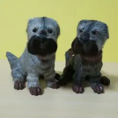 犬の置物 2体セット