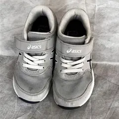 ASICS アシックス　グレー キッズスニーカー18.0