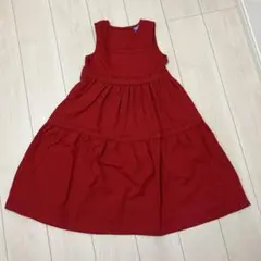 CYRILLUS 赤いノースリーブワンピース 120