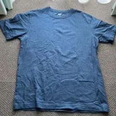 25年製美品★ユニクロ クルーネックTシャツ★68 ブルー★ Lサイズ