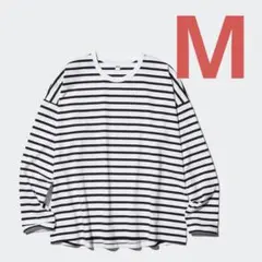 ユニクロ　エアリズムコットンT 【長袖】ボーダー　Mサイズ　新品未開封