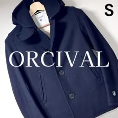 ORCIVAL メルトンウールコート ピーコート マリン ネイビーフード脱着 Sのサムネイル