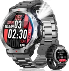 新品✨️ スマートウォッチ【2025最新進化 2種バンド付き】AMOLED 黒