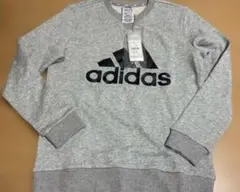 アディダス　adidas トレーナー　グレー灰色　160