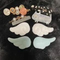 羽根デザインヘアクリップ ヘアピンセット