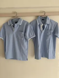 自重堂ライトブルーポロシャツ2枚セット