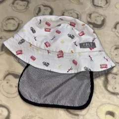 POLOBaby ベビー帽子 48㎝　はたらくくるま柄