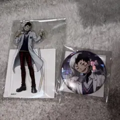 Dr.STONE あさぎりゲン キャラ福くじ アクスタ　缶バッジ　2個セット