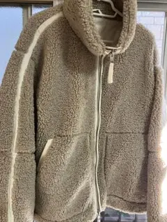 H&M テディジャケット　ボア ベージュ フリースジャケット Mサイズ