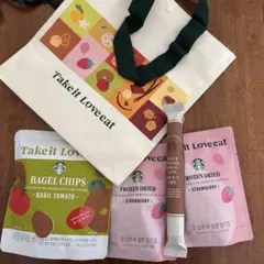 スタバのお菓子4個とバッグのサムネイル