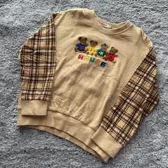 ミキハウス ベア刺繍 トレーナー ベージュ 120