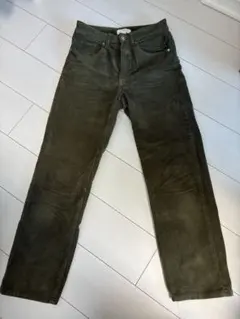 H&M オリーブグリーン ストレートデニム コーデュロイ EUR 36