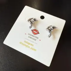 新品未使用品 B級品 シルバーピアス 猫モチーフ