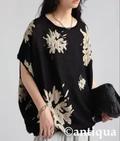patterntorso 花柄ジャガードサマーニット