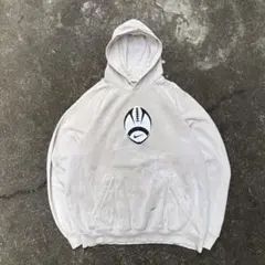 O*️様 00s NIKE スウォッシュロゴ 刺繍 ホワイト パーカーフーディー