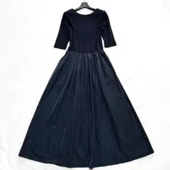 ノーリーズ　ドッキングワンピース　2WAY　ロング　異素材切替　きれいめ　M