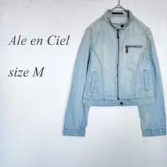 Ale en Ciel デニムジャケット Mサイズ ライダース 水色 612